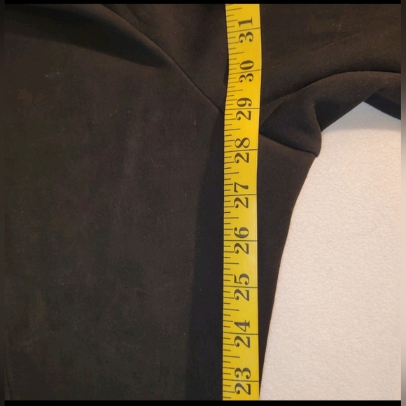 Andrew Marc Black Suede Feel Pull On Stretch Dress Slacks Size XXL Tapered Pants - Picture 7 of 10